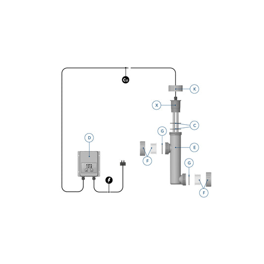 Blue Lagoon Copper Electrolyzer Exploded view