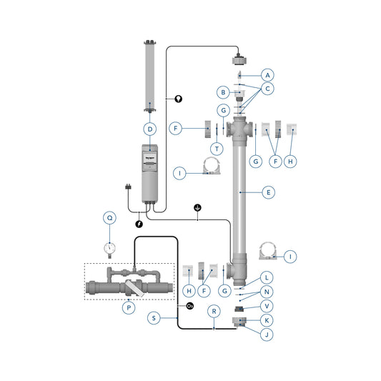 Blue Lagoon Compact AOP 75 W Exploded view