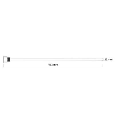 Quartz Glass VSC 933 x 25 mm 40/75/80 W AM