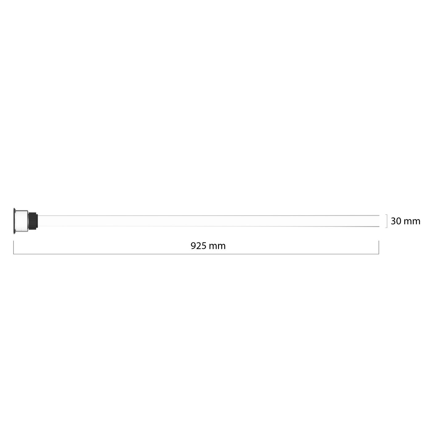 Quartz Glass VSC 925 x 30 mm open end AM