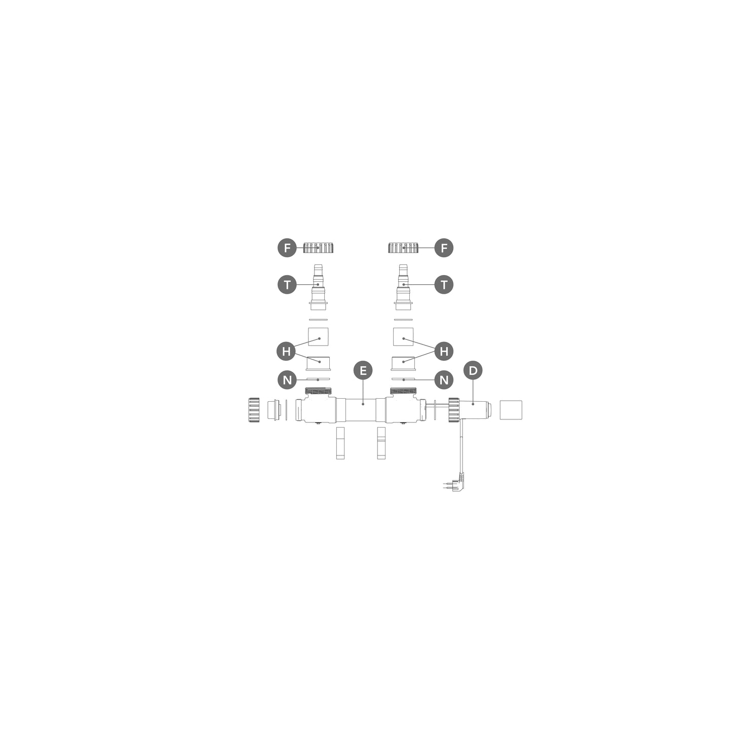 Xclear Profiheater 2kW Exploded view