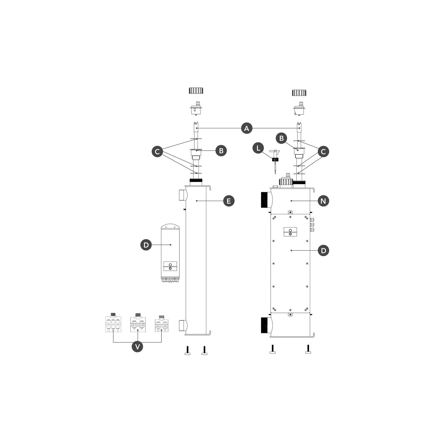 Xclear Xpert Buster UV-C 80 W Ø 114 Exploded view