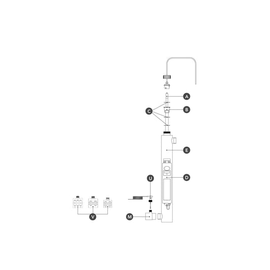 Xclear Xpert Inox UV-C 130 W Amalgam Exploded view