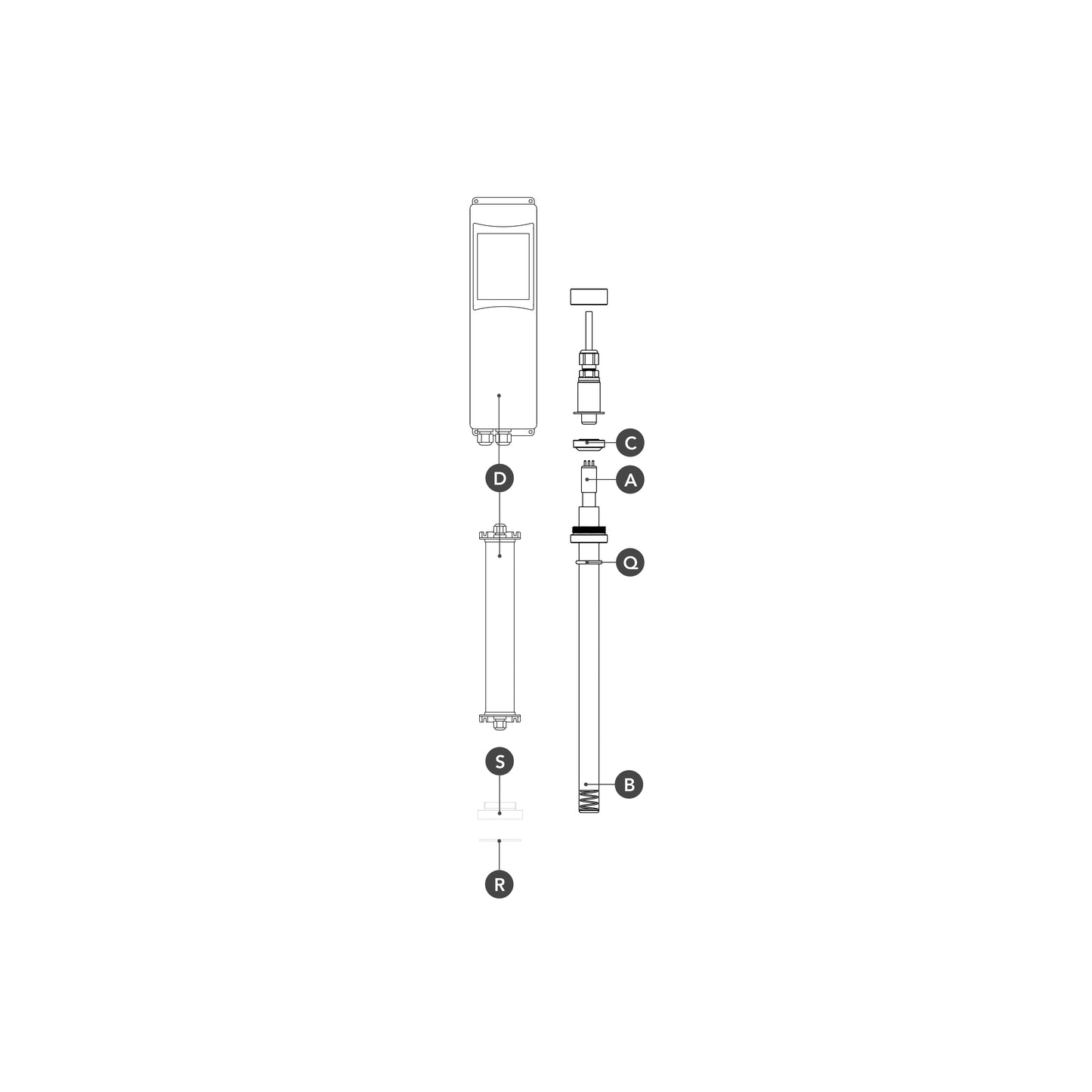 Xclear Xpert Inox Immersion 80W Amalgam Signal TC Exploded view