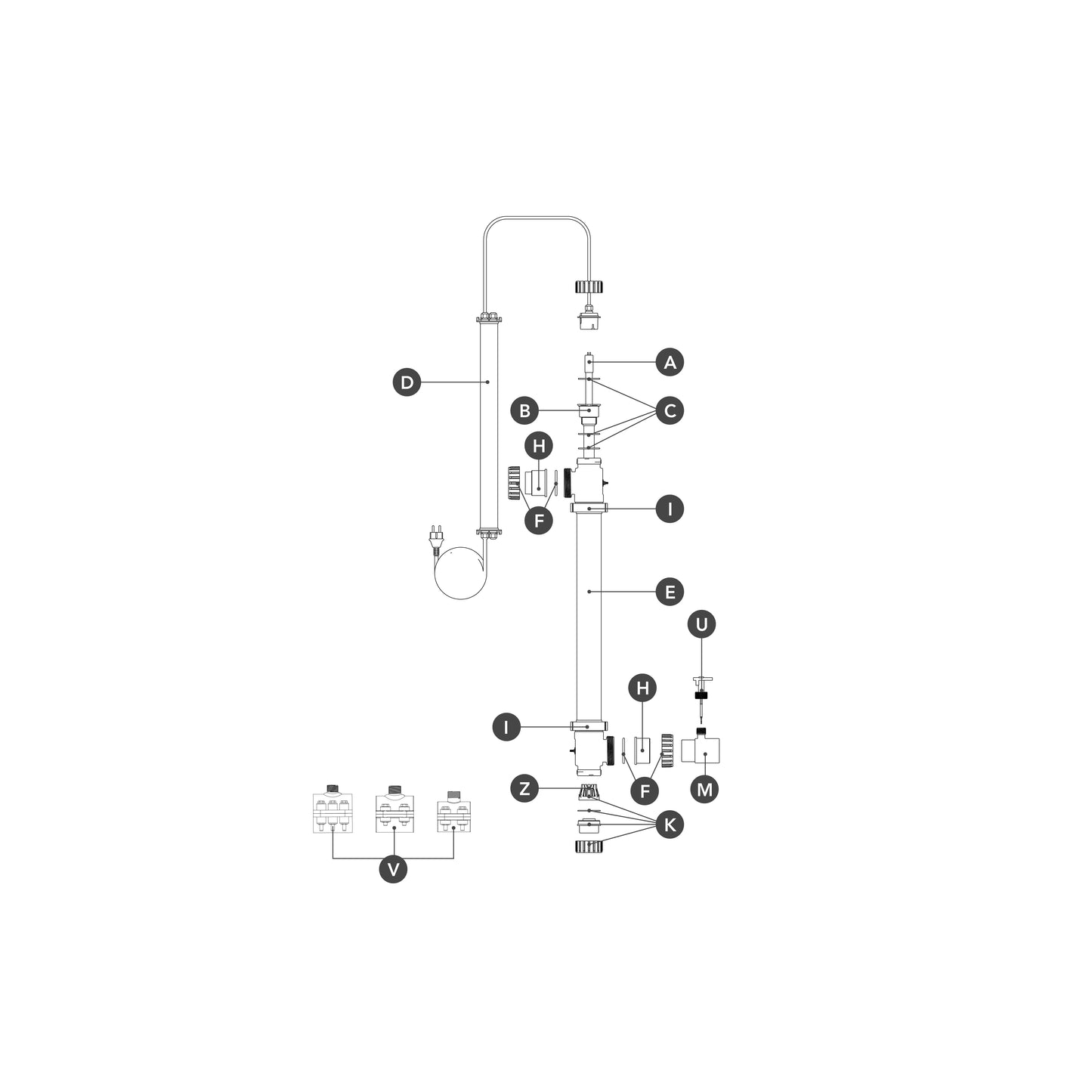 Xclear Jumbo Tech UV-C 75 W Exploded view