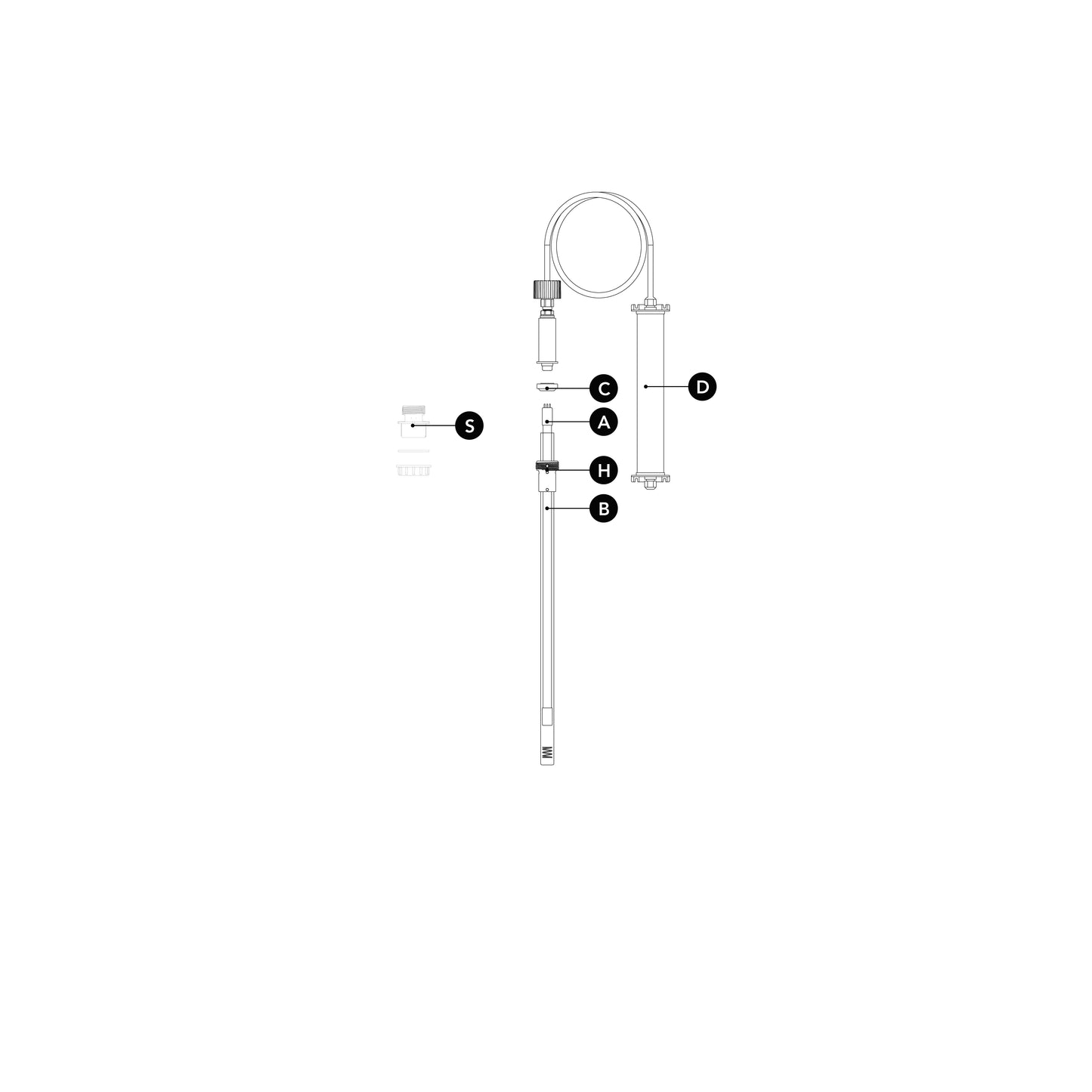 Xclear Immersion UV-C 75 W Exploded view