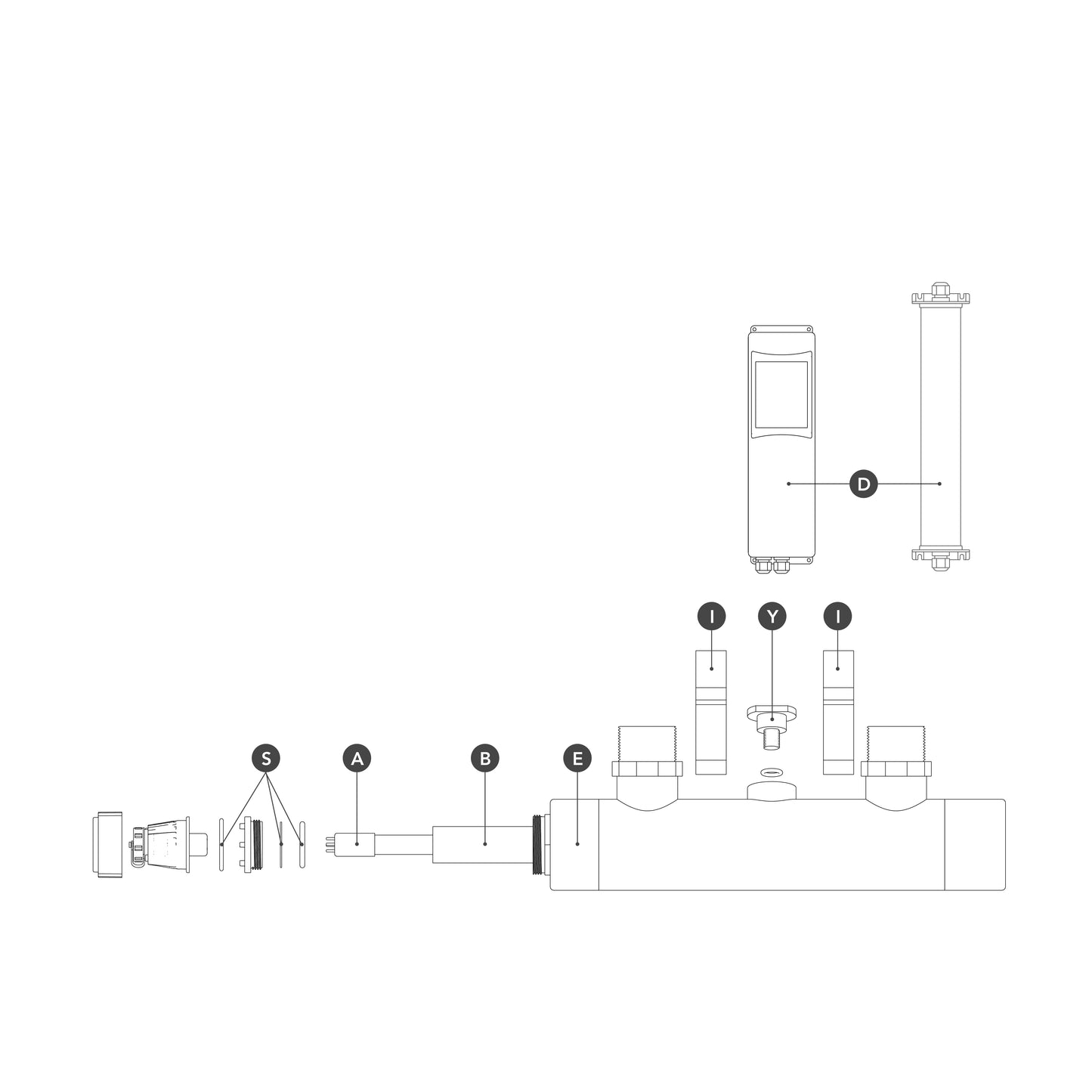Xclear Xpert HDPE UV-C 80 W Exploded view